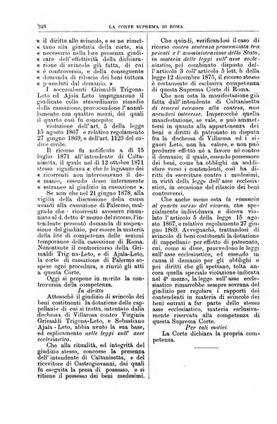 La Corte suprema di Roma raccolta periodica delle sentenze della Corte di cassazione di Roma