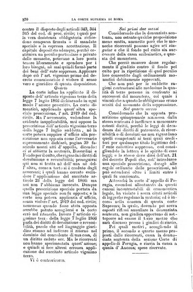 La Corte suprema di Roma raccolta periodica delle sentenze della Corte di cassazione di Roma