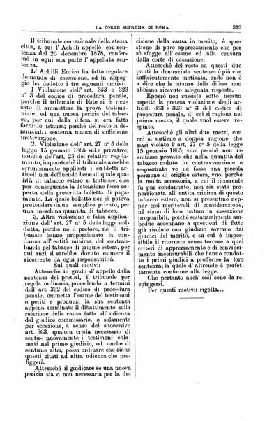 La Corte suprema di Roma raccolta periodica delle sentenze della Corte di cassazione di Roma