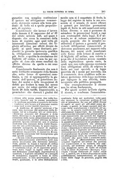 La Corte suprema di Roma raccolta periodica delle sentenze della Corte di cassazione di Roma