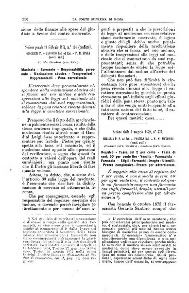 La Corte suprema di Roma raccolta periodica delle sentenze della Corte di cassazione di Roma