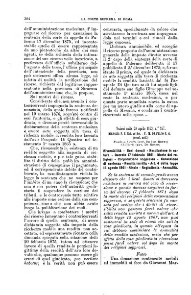 La Corte suprema di Roma raccolta periodica delle sentenze della Corte di cassazione di Roma