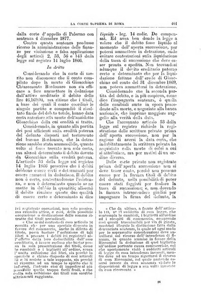 La Corte suprema di Roma raccolta periodica delle sentenze della Corte di cassazione di Roma