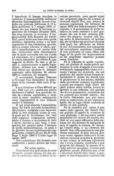 La Corte suprema di Roma raccolta periodica delle sentenze della Corte di cassazione di Roma