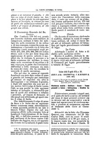 La Corte suprema di Roma raccolta periodica delle sentenze della Corte di cassazione di Roma