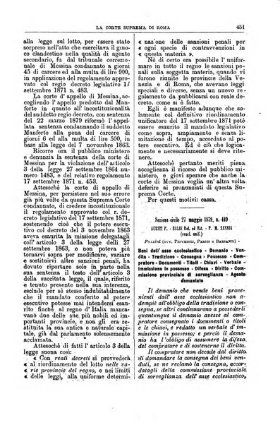 La Corte suprema di Roma raccolta periodica delle sentenze della Corte di cassazione di Roma