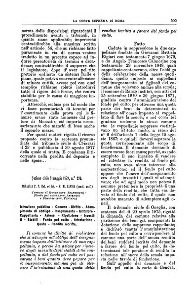 La Corte suprema di Roma raccolta periodica delle sentenze della Corte di cassazione di Roma