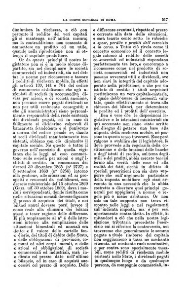 La Corte suprema di Roma raccolta periodica delle sentenze della Corte di cassazione di Roma