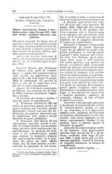 La Corte suprema di Roma raccolta periodica delle sentenze della Corte di cassazione di Roma