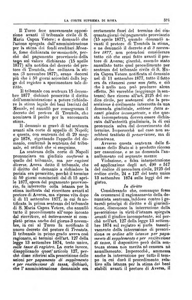 La Corte suprema di Roma raccolta periodica delle sentenze della Corte di cassazione di Roma