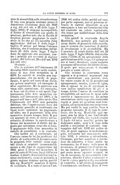 La Corte suprema di Roma raccolta periodica delle sentenze della Corte di cassazione di Roma