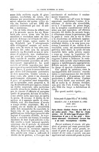 La Corte suprema di Roma raccolta periodica delle sentenze della Corte di cassazione di Roma