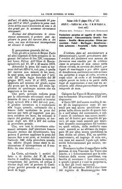 La Corte suprema di Roma raccolta periodica delle sentenze della Corte di cassazione di Roma