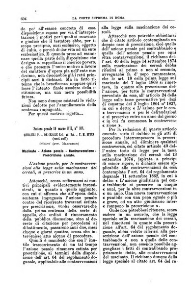 La Corte suprema di Roma raccolta periodica delle sentenze della Corte di cassazione di Roma