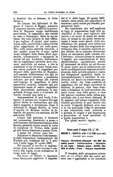 La Corte suprema di Roma raccolta periodica delle sentenze della Corte di cassazione di Roma