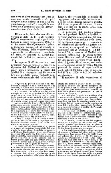 La Corte suprema di Roma raccolta periodica delle sentenze della Corte di cassazione di Roma