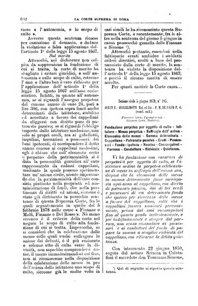 La Corte suprema di Roma raccolta periodica delle sentenze della Corte di cassazione di Roma