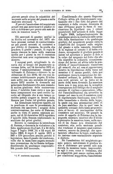 La Corte suprema di Roma raccolta periodica delle sentenze della Corte di cassazione di Roma