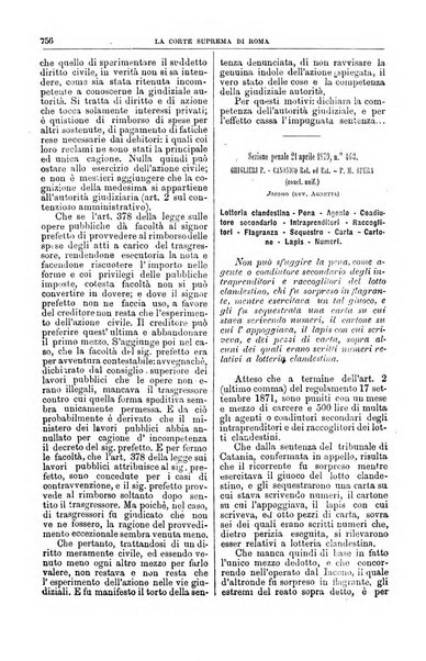 La Corte suprema di Roma raccolta periodica delle sentenze della Corte di cassazione di Roma