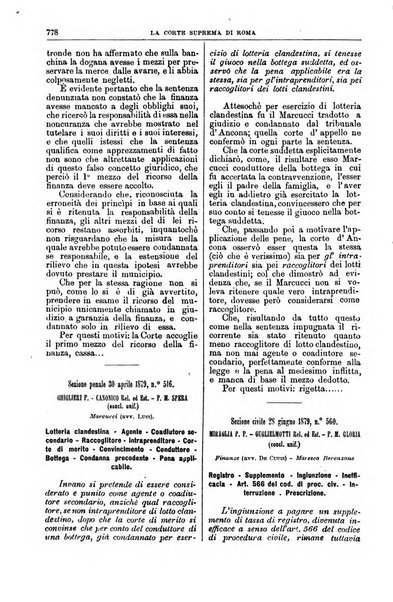 La Corte suprema di Roma raccolta periodica delle sentenze della Corte di cassazione di Roma