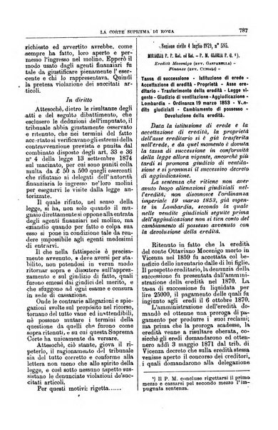 La Corte suprema di Roma raccolta periodica delle sentenze della Corte di cassazione di Roma