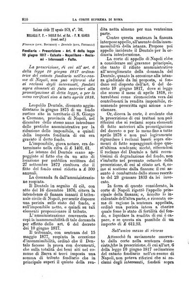 La Corte suprema di Roma raccolta periodica delle sentenze della Corte di cassazione di Roma