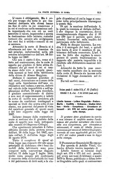 La Corte suprema di Roma raccolta periodica delle sentenze della Corte di cassazione di Roma