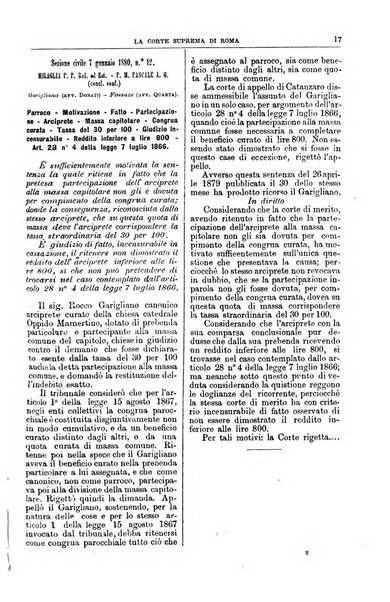 La Corte suprema di Roma raccolta periodica delle sentenze della Corte di cassazione di Roma