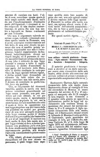 La Corte suprema di Roma raccolta periodica delle sentenze della Corte di cassazione di Roma