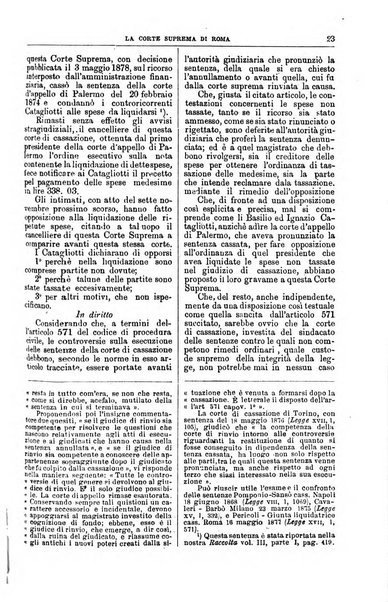 La Corte suprema di Roma raccolta periodica delle sentenze della Corte di cassazione di Roma