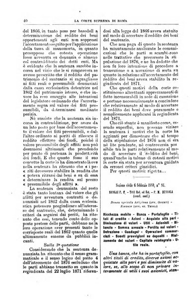 La Corte suprema di Roma raccolta periodica delle sentenze della Corte di cassazione di Roma