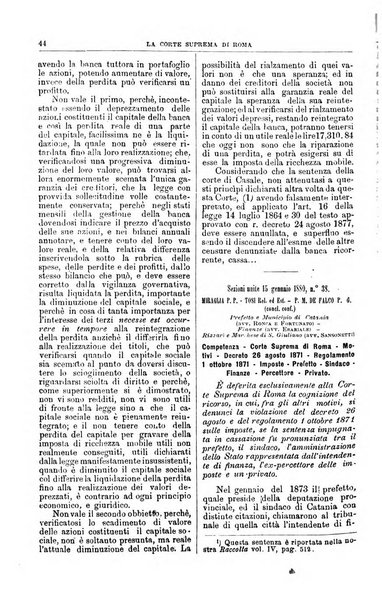 La Corte suprema di Roma raccolta periodica delle sentenze della Corte di cassazione di Roma