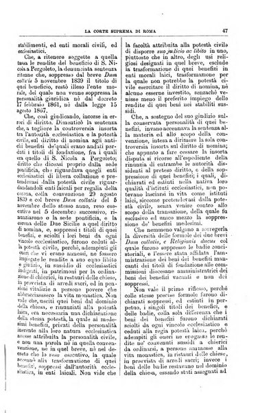 La Corte suprema di Roma raccolta periodica delle sentenze della Corte di cassazione di Roma