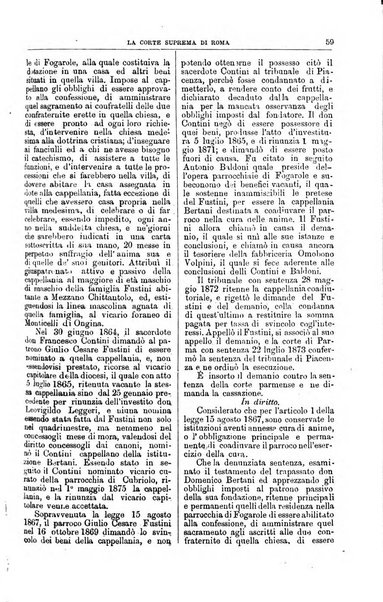 La Corte suprema di Roma raccolta periodica delle sentenze della Corte di cassazione di Roma