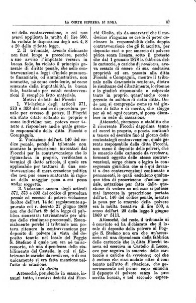 La Corte suprema di Roma raccolta periodica delle sentenze della Corte di cassazione di Roma