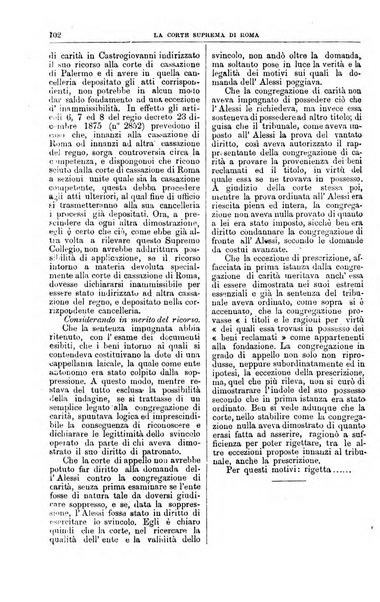 La Corte suprema di Roma raccolta periodica delle sentenze della Corte di cassazione di Roma