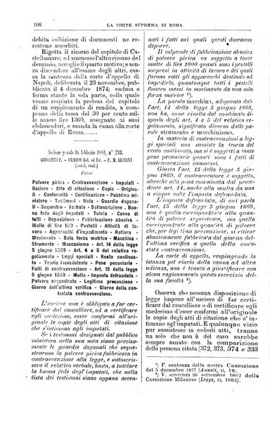 La Corte suprema di Roma raccolta periodica delle sentenze della Corte di cassazione di Roma