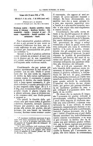 La Corte suprema di Roma raccolta periodica delle sentenze della Corte di cassazione di Roma