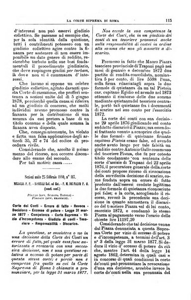 La Corte suprema di Roma raccolta periodica delle sentenze della Corte di cassazione di Roma