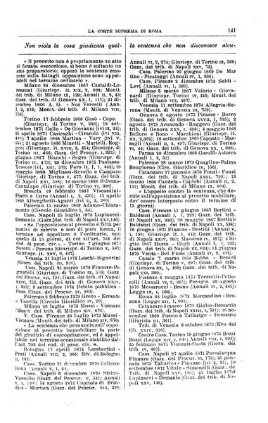 La Corte suprema di Roma raccolta periodica delle sentenze della Corte di cassazione di Roma