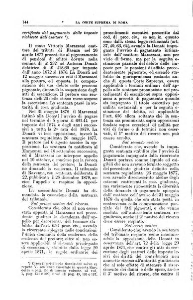 La Corte suprema di Roma raccolta periodica delle sentenze della Corte di cassazione di Roma