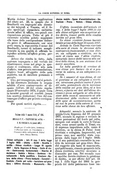 La Corte suprema di Roma raccolta periodica delle sentenze della Corte di cassazione di Roma