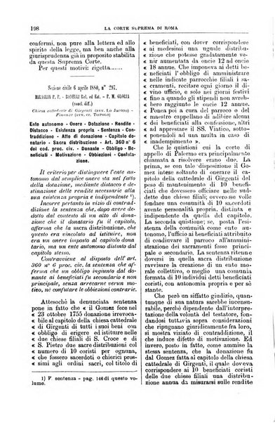 La Corte suprema di Roma raccolta periodica delle sentenze della Corte di cassazione di Roma