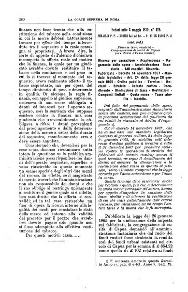 La Corte suprema di Roma raccolta periodica delle sentenze della Corte di cassazione di Roma