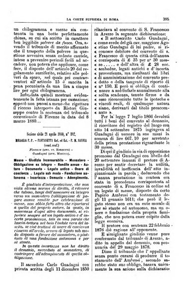 La Corte suprema di Roma raccolta periodica delle sentenze della Corte di cassazione di Roma