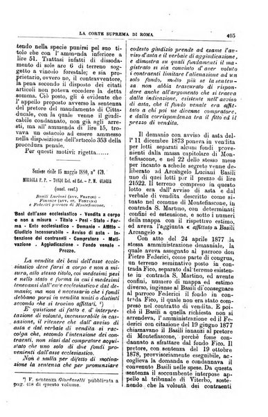 La Corte suprema di Roma raccolta periodica delle sentenze della Corte di cassazione di Roma