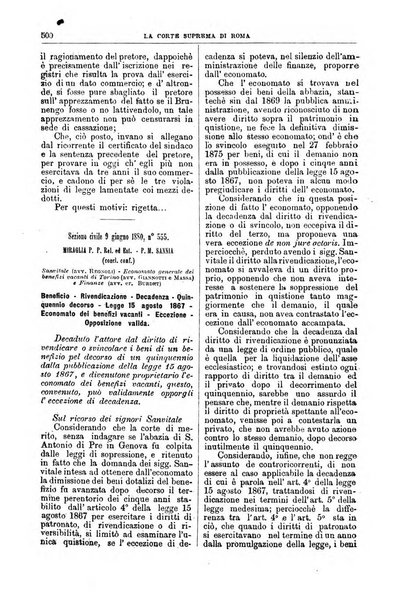 La Corte suprema di Roma raccolta periodica delle sentenze della Corte di cassazione di Roma