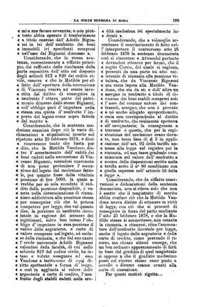 La Corte suprema di Roma raccolta periodica delle sentenze della Corte di cassazione di Roma