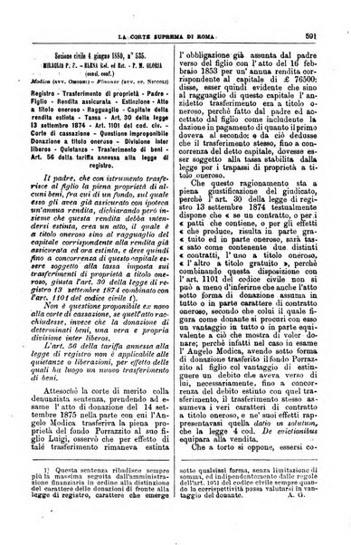 La Corte suprema di Roma raccolta periodica delle sentenze della Corte di cassazione di Roma