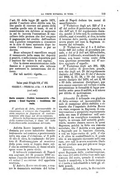 La Corte suprema di Roma raccolta periodica delle sentenze della Corte di cassazione di Roma